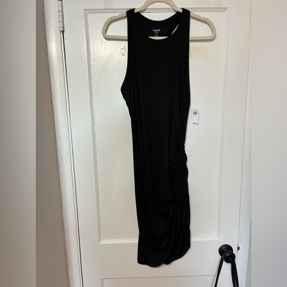 Old Navy Black Halter Bodycon Midi Dress